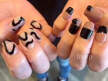 フリープ(freep)/アシンメトリーネイル/モード/黒