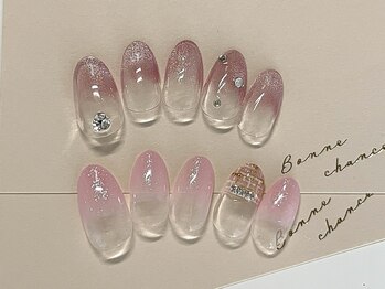 ココネイル(CoCo Nail)/マグネットグラデ×ツイード