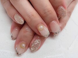 (中原)冬の白グラガラスフレンチ