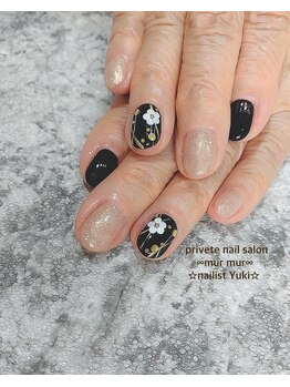 プライベート ネイルサロン マーマ(murmur)/梅の花ネイル