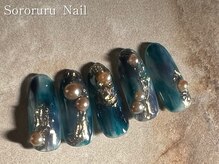ソロルル ネイル(Sororuru Nail)/ブルーニュアンス×パール