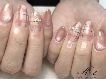 サロン エース(salon ace)の写真/秋の指先は“時短ネイル”でストレスフリーに ♪