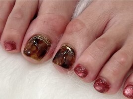 foot☆べっ甲ネイル