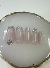 クイーンズネイル(Queeens nail)/ガラスフレンチ　フレンチネイル