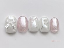 ネイルメゾン 池袋店(NAIL MAISON)/パールリボン￥7800