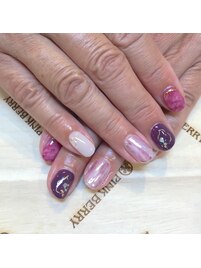 ～パープルニュアンスネイル～