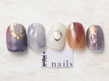 アイネイルズ 池袋店(I-nails)/ブラウンパープルニュアンス