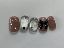 ネイルメゾン 天神店(NAIL MAISON)/ホログラムハートリボン¥9000
