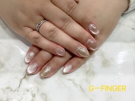 マグ&ラメのキラキラネイル☆