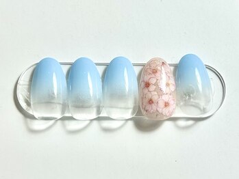 プラスチッタ(hair make salon plus citta')/グラデーション桜ネイル