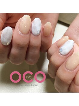オコネイル ネイルサロンアンドスクール(OCO nail)/orange × peacock arrange☆