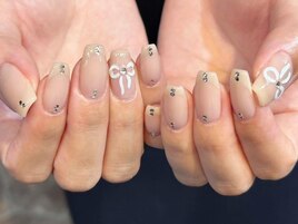 ぷっくりリボンネイル￥9700