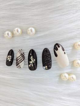 バレンタインネイル