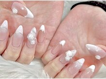 キレイエ ネイルズ(KIREIE NAILS)/清楚 ガーリー ホワイト 