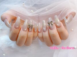 長さ出し水光マグネットネイル