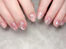 春の桜ネイル