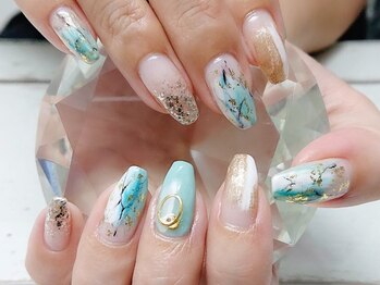 大理石ネイル♪