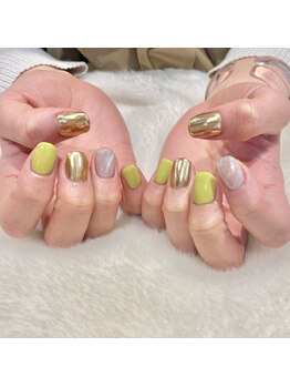 エムスラッシュ 横浜元町店(M.SLASH)/パラジェル　ピスタチオネイル