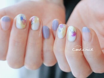 コチャネイル(COCHA NAIL)の写真/【オフしてもうるおい続く★自爪に負担が少なくジェルネイルを続けられる♪】爪を労わる技術力に自信◎