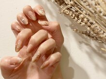 テテネイル(tete.nail)/オンブレフレンチ×結晶ネイル