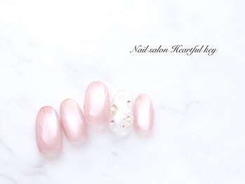 ネイルサロン ハートフルキー(Heartful key)/フラワーネイル¥9000