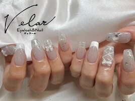 ハート×ボルドーネイル