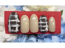 マットチェックネイル☆￥7,800