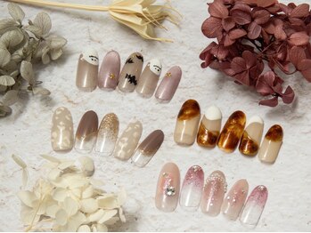 ココロバ ネイルアンドビューティーサロン(COCOLOBA)/秋ネイル/ハロウィン/べっこう