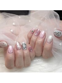 クリスマスライブ概念ネイル