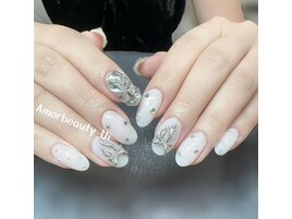 定額ワンホンネイル　リボン