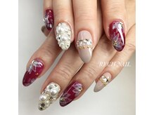 レッシュネイル サロンアンドスクール(RECH NAIL salon&school)/たらしこみフラワー