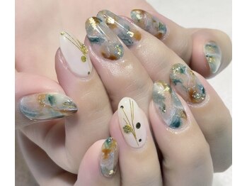 キャディーネイルズ(Caddy' Nails)/天然石調ネイル