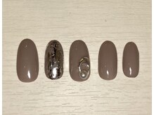 スラッシュフレーバー(/flavor)/銀箔ネイル♪