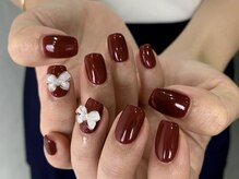 クレモアネイル 浦和店(CLEMORE NAIL)/リボンワンカラーネイル