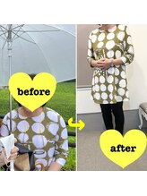 beauty salon からだ美人/同じ服でも見た目が別人