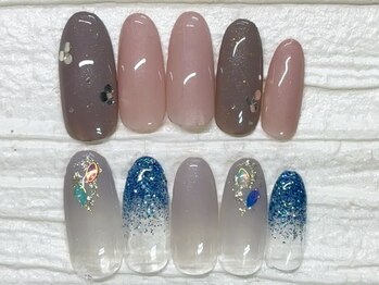 キャンアイドレッシー 博多店(Can I Dressy)の写真/リーズナブルにオシャレを♪ワンカラー¥3500/カラグラ¥3500/フレンチラメライン込¥4000♪写真は¥4000☆