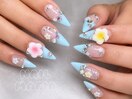 夏/フレンチ/長さだしネイル