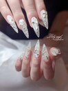 シアーホワイトロングネイル