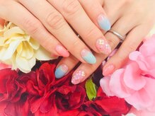 ダブルネイル(Double Nail)/【豊田】カラフルフラワーネイル