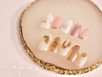 ルポネイル 高円寺(repos nail)/シェル ミラー 夏ネイル