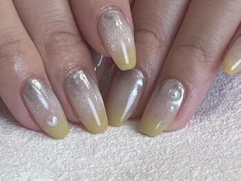 アイネイルズ 三宮店(I nails)/イエローミラーグラネイル¥9500