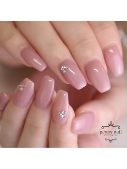 ピオニーネイル(peony nail)/上品ピンク ワンカラー