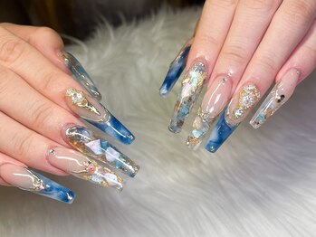 エムネイル(M-Nail)/★埋め込み×マーブルネイル★