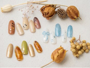 ココロバ ネイルアンドビューティーサロン(COCOLOBA)/秋ネイル/ハロウィン/べっこう