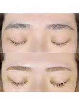【垢抜け眉毛カラー】骨格分析眉ワックス後、眉カラー♪濃いのが悩み、ふんわり柔らか印象にしたい方◎