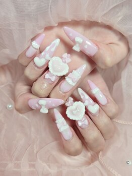 ピンクフリルハート