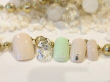 ブレス 天童店(BLESS)/夏の質感取り入れるシェルネイル