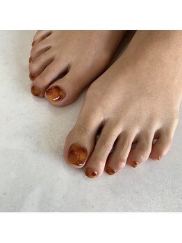 ネイルデコ(nail DECO)/べっこうネイル