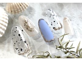 ニュアンスネイル×ミラーアート