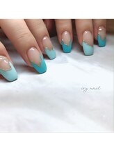 アイビーネイル(ivy-nail)/マット×変形フレンチ♪